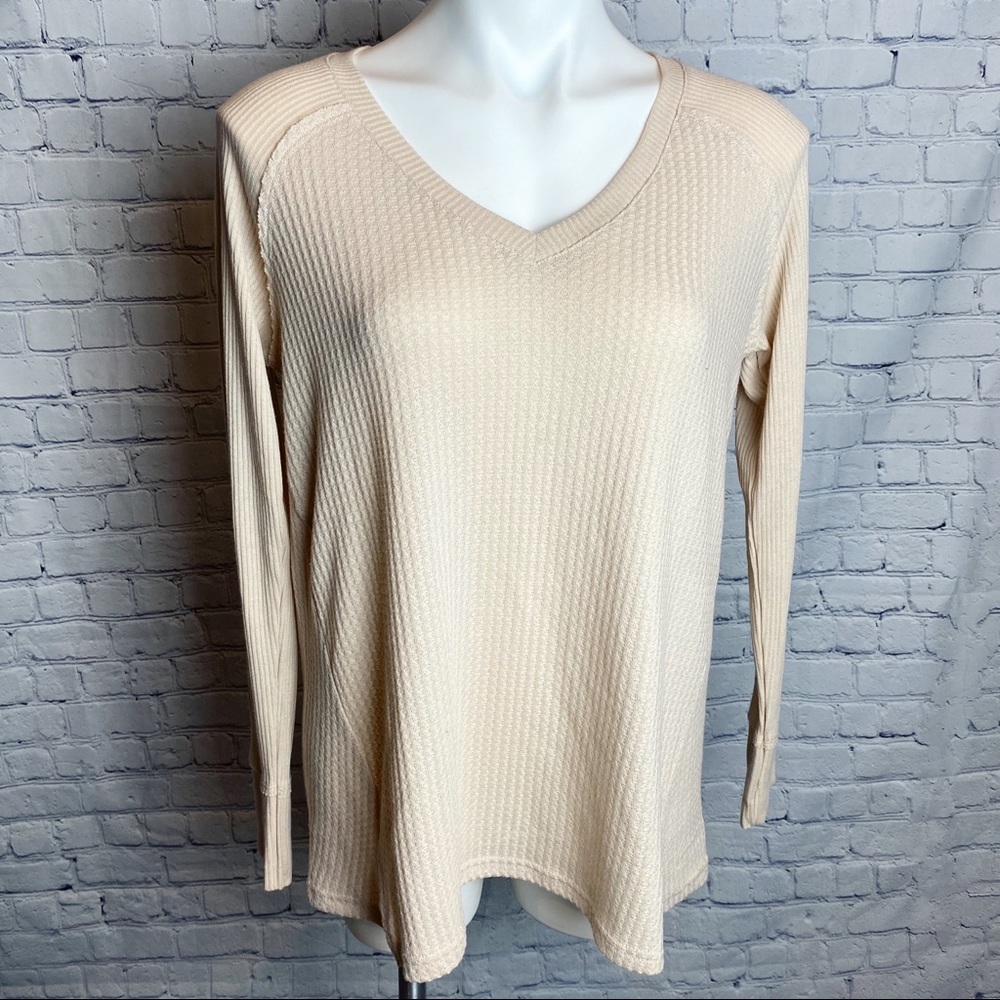 For The Republic Waffle Knit Long Sleeve T-shirt